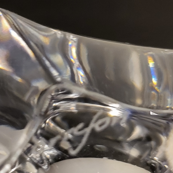 Orrefors Heavy Clear Crystal Tulip Bowl Vase Sweden C. 1959 - Picture 9 of 9